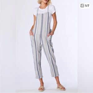 Bobi Los Angeles Brand Vertical Striped Overalls Size XS
